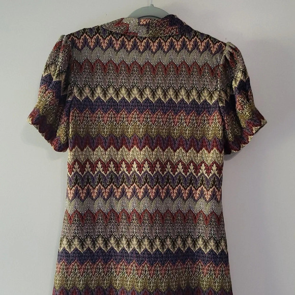 Eliza J Dress 12 Short Sleeve Bohemian Aztec Office Career Academic Crochet Knit - Picture 7 of 11